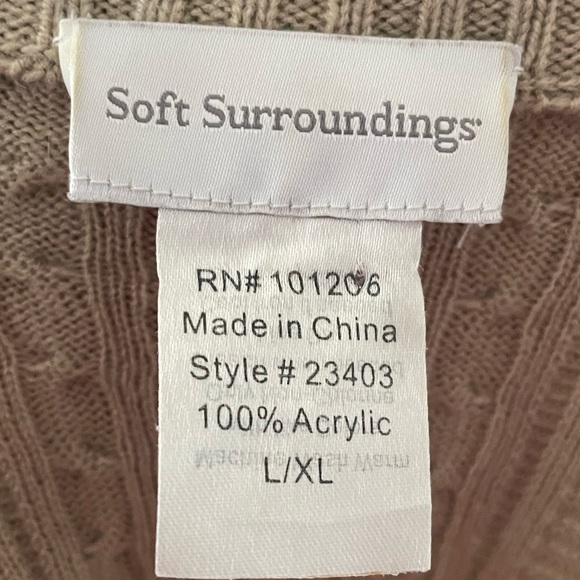 Soft Surroundings knit open front poncho - Picture 6 of 6